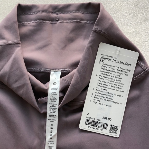 NWT Lululemon Wunder Train HR Crop 23” - Picture 4 of 6
